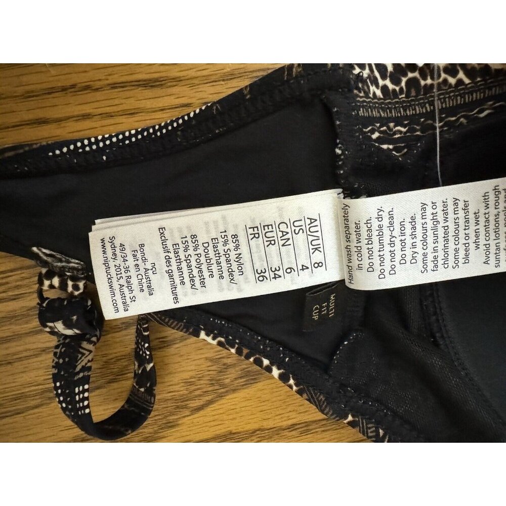 Nip‎ tuck Swim Joanne Multi Fit Cup Size 4 Bikini Top Twist Front Lined - Picture 9 of 9